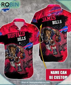 Buffalo Bills Mascot 3D Printed Summer Hawaiian Shirt Buffalo Bills Mascot 3D Printed Summer Hawaiian Shirt