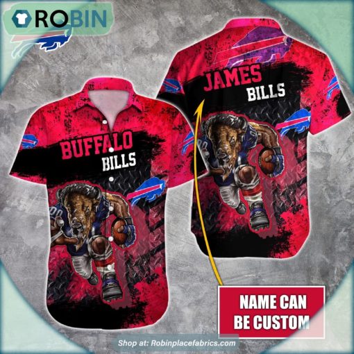 Buffalo Bills Mascot 3D Printed Summer Hawaiian Shirt