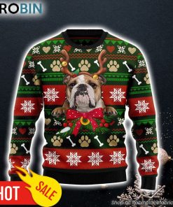 Bulldog Funny Bulldog Face Cute Gift Ugly Christmas Sweater Christmas Gift For Pet Lovers