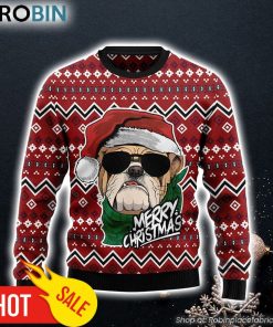 Bulldog Merry Christmas Bulldog Face Ugly Christmas Sweater Christmas Gift For Pet Lovers