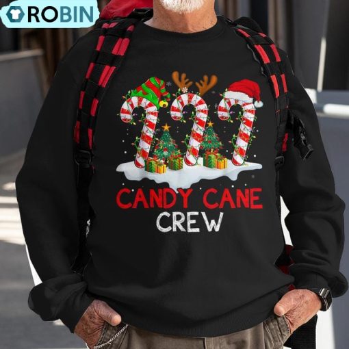 Candy Cane Crew Christmas Santa Elf Reindeer X-Mas Pajamas Ugly Christmas Sweatshirt