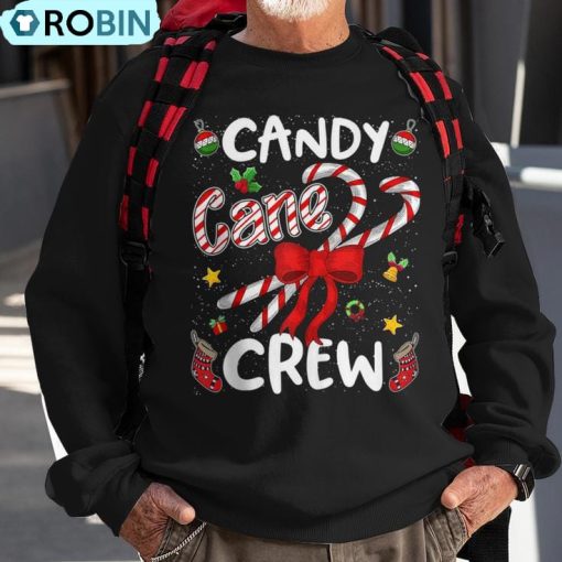 Candy Cane Crew Christmas Sweets Family Matching Costume Ugly Christmas Sweatshirt