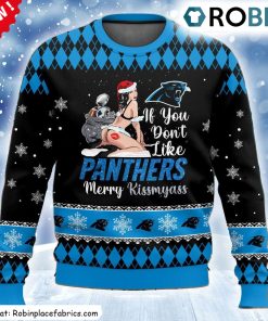 Carolina Panthers Kissmyass Ugly Christmas Sweatshirt, Sweater