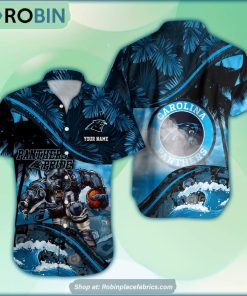 Carolina Panthers Mascot 3D Printed Summer Hawaiian Shirt Custom