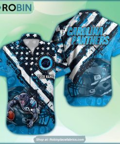 Carolina Panthers Mascot American Flag NFL Hawaiian Shirt