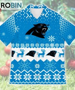 Carolina Panthers Ugly Christmas Design Short Sleeve Shirt
