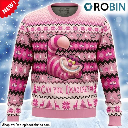 Cheshire Cat Alice In Wonderland Ugly Christmas Sweatshirt, Sweater