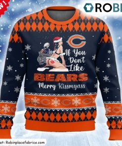 Chicago Bears Kissmyass Ugly Christmas Sweatshirt, Sweater