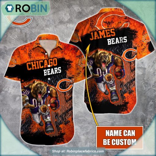 Chicago Bears Mascot 3D Printed Summer Hawaiian Shirt