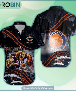 Chicago Bears Mascot 3D Printed Summer Hawaiian Shirt Custom Chicago Bears Mascot 3D Printed Summer Hawaiian Shirt Custom