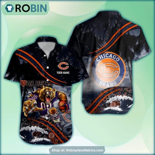 Chicago Bears Mascot 3D Printed Summer Hawaiian Shirt Custom