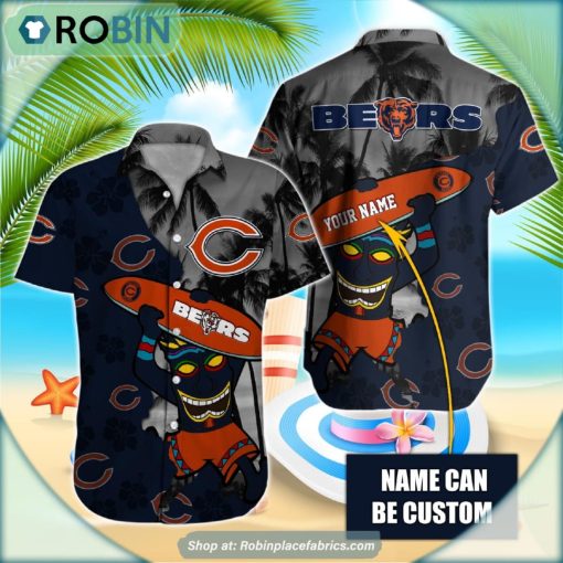 Chicago Bears Tiki Man NFL Hawaiian Shirt