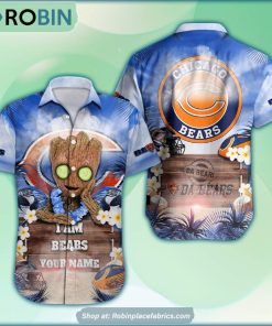 Chicago Bears x Baby Groot Summer Hawaiian Shirt Chicago Bears x Baby Groot Summer Hawaiian Shirt