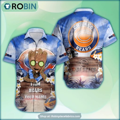 Chicago Bears x Baby Groot Summer Hawaiian Shirt
