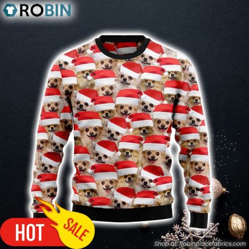 Chihuahua Group Awesome Ugly Christmas Sweater Lover Xmas Sweater Gift Dog Memorial Gift