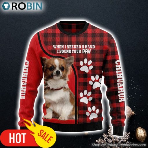 Chihuahua Paw Dog Lover Ugly Christmas Sweater Xmas Gifts For Him or Her