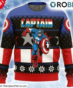 Christmas Captain America Marvel Comics Ugly Christmas Sweatshirt, Sweater