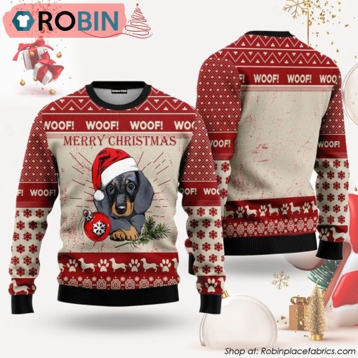Christmas Dachshund Dog Ugly Christmas Sweater