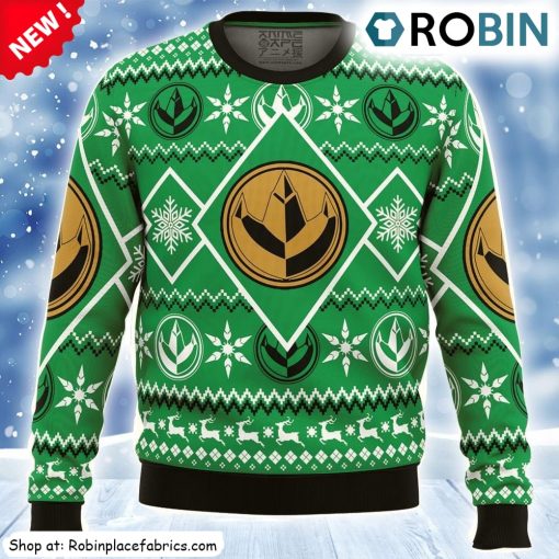 Christmas Green Ranger Power Rangers Ugly Christmas Sweatshirt, Sweater