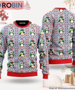 Christmas Penguin With Candy Ugly Christmas Sweater