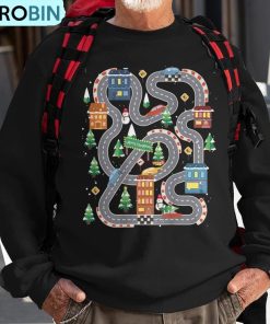 christmas-playmat-car-race-track-on-back-daddy-car-ugly-christmas-sweatshirt-1