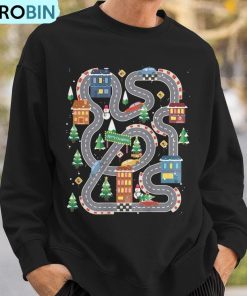 christmas-playmat-car-race-track-on-back-daddy-car-ugly-christmas-sweatshirt-3