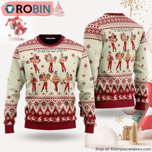 Christmas Seven Sexy Santa Claus Ugly Christmas Sweater