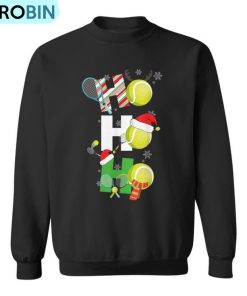 Christmas Tennis Pajamas Player Matching Racket Xmas Ugly Christmas Sweatshirt