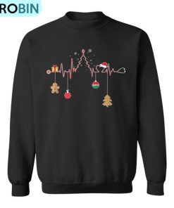 Christmas Tree Heartbeat Christmas Nursing Costume Ugly Christmas Sweatshirt