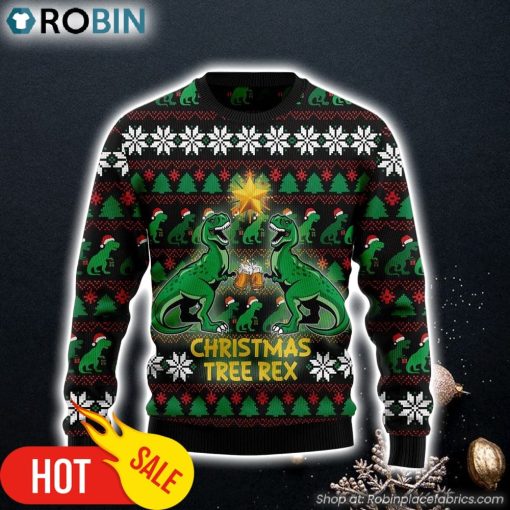 Christmas Tree Rex Ugly Christmas Sweater Lover Xmas Sweater Gift Dog Memorial Gift
