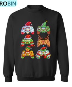 Christmas Video Game Controller Santa Hat Christmas Gamer Ugly Christmas Sweatshirt