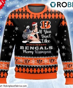 Cincinnati Bengals Kissmyass Ugly Christmas Sweatshirt, Sweater