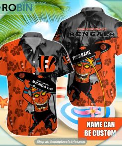 Cincinnati Bengals Mascot 3D Printed Summer Hawaiian Shirt