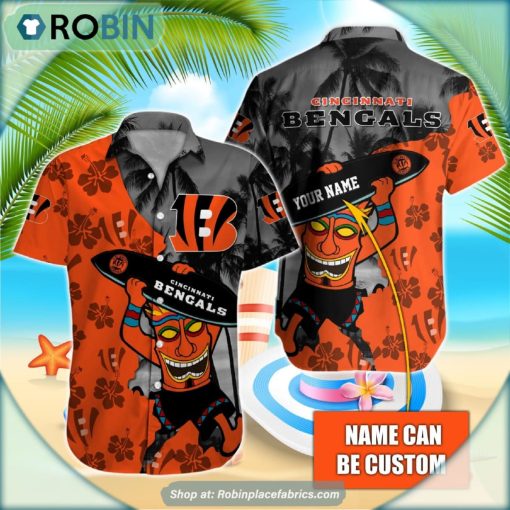 Cincinnati Bengals Mascot 3D Printed Summer Hawaiian Shirt