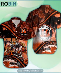 Cincinnati Bengals Mascot 3D Printed Summer Hawaiian Shirt Custom Cincinnati Bengals Mascot 3D Printed Summer Hawaiian Shirt Custom
