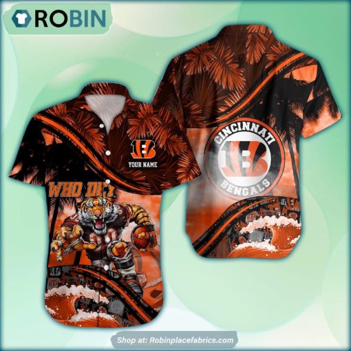 Cincinnati Bengals Mascot 3D Printed Summer Hawaiian Shirt Custom
