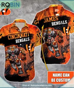Cincinnati Bengals Mascot 3D Printed Summer Hawaiian Shirts Cincinnati Bengals Mascot 3D Printed Summer Hawaiian Shirts