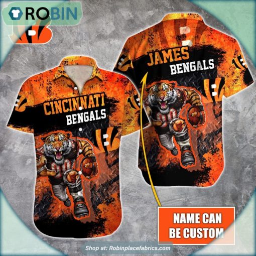 Cincinnati Bengals Mascot 3D Printed Summer Hawaiian Shirts