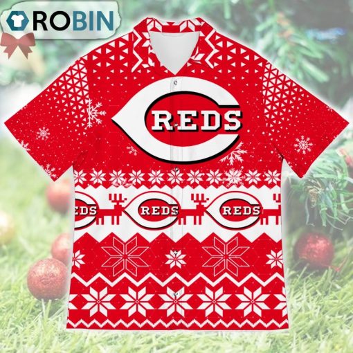 Cincinnati Reds Ugly Christmas Design Short Sleeve Shirt