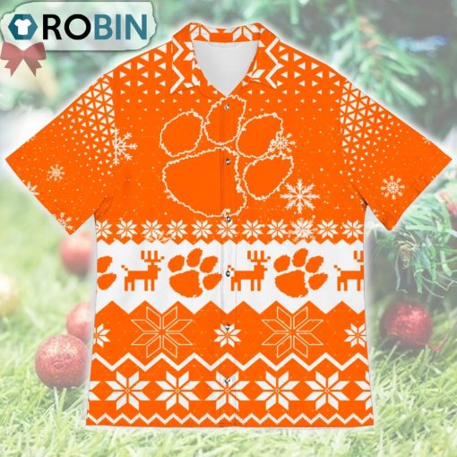 Clemson Tigers Ugly Christmas Design Short Sleeve Shirt