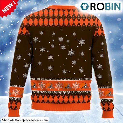 Cleveland Browns Kissmyass Ugly Christmas Sweatshirt, Sweater