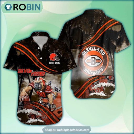 Cleveland Browns Mascot 3D Printed Summer Hawaiian Shirt Custom