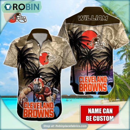 Cleveland Browns Mascot Palm NFL Hawaiian Shirt