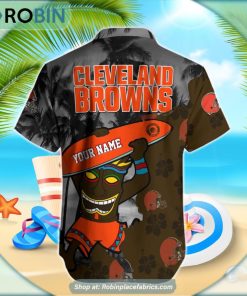 Cleveland Browns Tiki Man NFL Hawaiian Shirt Cleveland Browns Tiki Man NFL Hawaiian Shirt