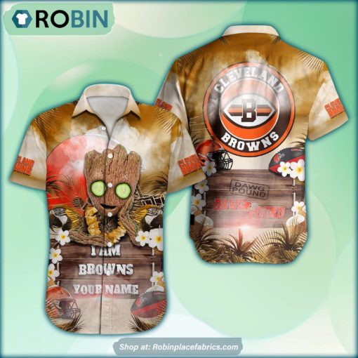 Cleveland Browns x Baby Groot Summer Hawaiian Shirt