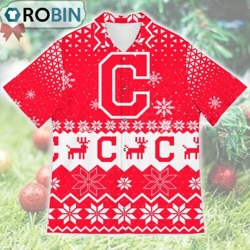 Cleveland Indians Ugly Christmas Design Short Sleeve Shirt