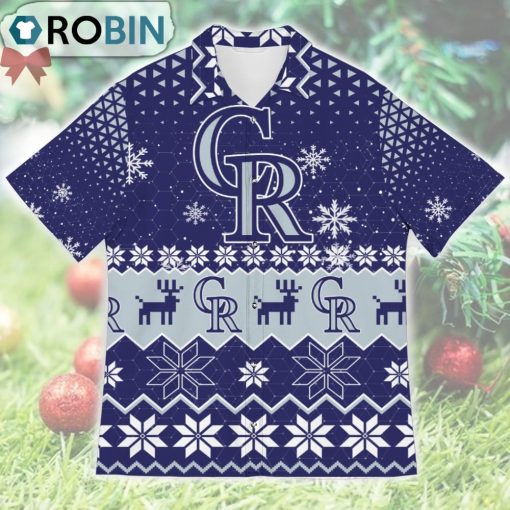 Colorado Rockies Ugly Christmas Design Short Sleeve Shirt