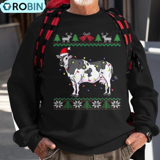Cow Ugly Christmas Sweaters Ugly Christmas Sweatshirt