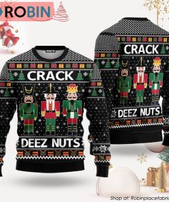 Crack Deez Nuts Nutcracker Ugly Christmas Sweater