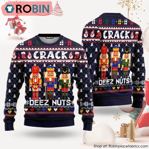 Crack Deez Nuts Ugly Christmas Sweater